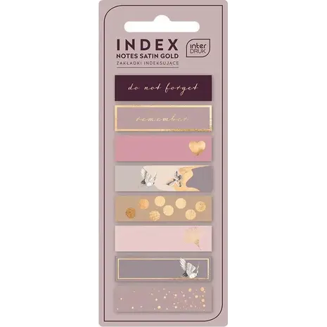 Σελιδοδείκτες Interdruk Satin Gold 12x45mm 200 φύλλα σε διάφορα σχέδια - Ανακάλυψε Χαρτάκια Σημειώσεων για να μην σου ξεφεύγει καμία λεπτομέρεια από το Oikonomou-shop.gr.